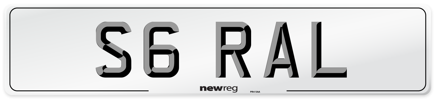 S6 RAL Number Plate from New Reg